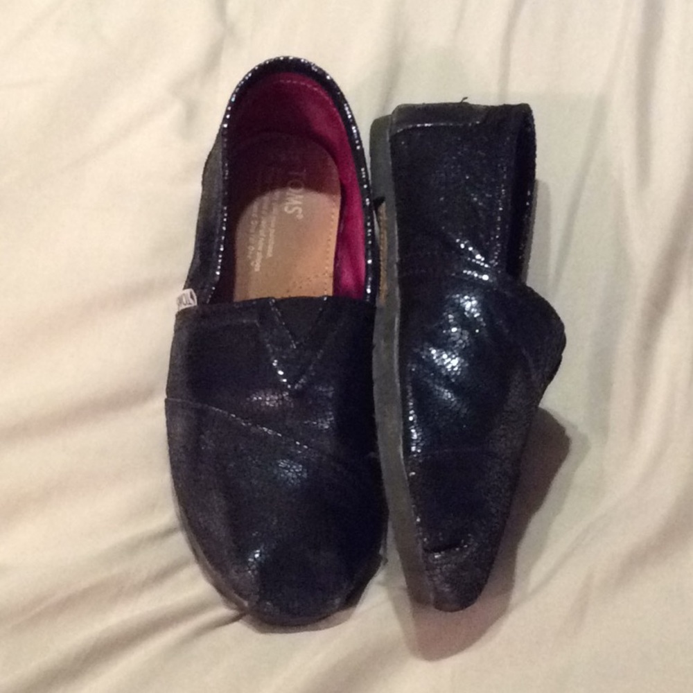 Black Sparkly Toms
